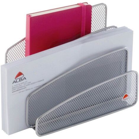 Range-lettres MESHLETTER 3 compartiments - métal - gris