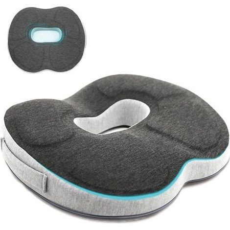 Coussin orthopédique anti-escarres en forme de donut - Soulage efficacement les hémorroïdes, les douleurs de la prostate,(Gris) (1/5)
