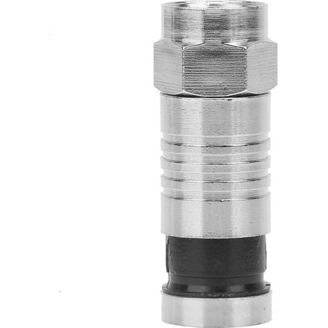10 pièces RG6 UK Connecteur F comprimé Câble F Adaptateur d'antenne Vidéo Satellite (F-007) (1/5)