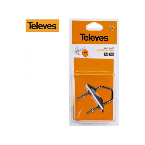 Mordaza TELEVES Ø 25-45 mm Mástil Acero Galvanizado