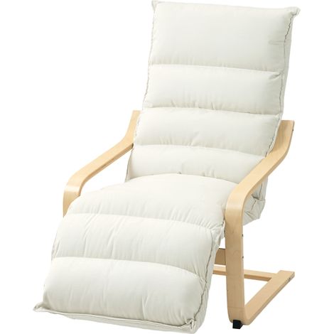 Fauteuil salon, fauteuil d'appoint rembourré en velours, repose-pieds réglable et structure en acier, 67x93x105cm, crème