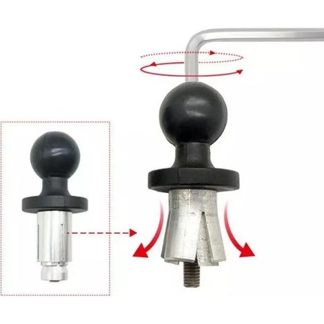 Set mit 2 Motorradhalterungen für Mobiltelefone und Kameras, mit Kugelgelenk und Spreizschraube aus Aluminiumlegierung. Zubehör inklusive: Halterung für Aufnahmegerät, Kamera und weitere Geräte. (1/5)