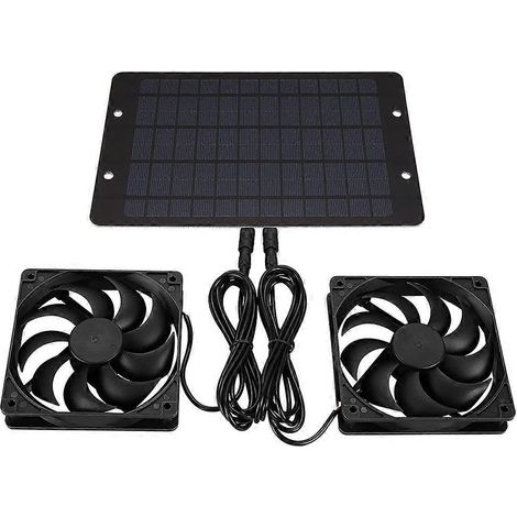 12 V solaire ventilateur évacuation ventilator panneau alimenté pour attic dog poulet house serre (1/5)