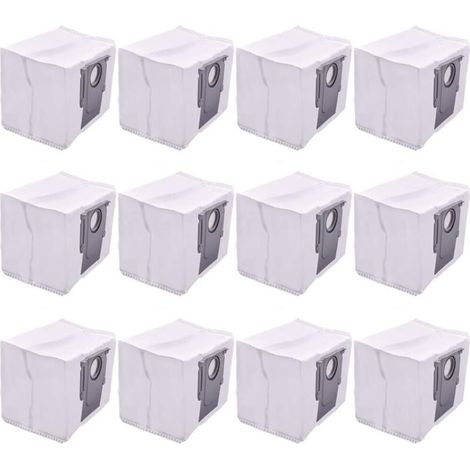 Sacs à Poussière Filtres pour Roborock S7 MaxV Ultra/Q5/Q5+/Q7/Q7+/Q7 Max/Q7 Max+ - Lot de 12 (1/4)