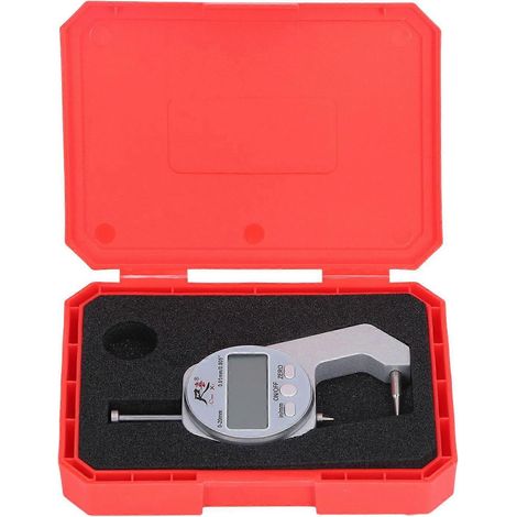 Dickenmessgerät 0–20 mm Messbereich, Digitalanzeige, kleine gebogene Spitze, Mini-Dickenmessgerät