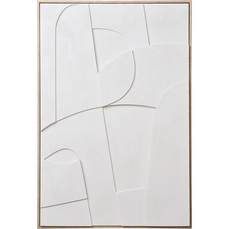 Madeline NO 2,60 Relief Wanddekoration mit Rahmen 60x90cm weiß.