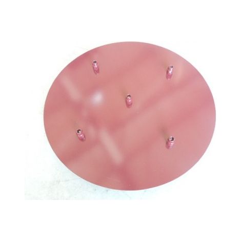 Socle patère 5 passe-fils (non incl.) acier rouge Ø 330x60mm IP20 série Fitu SLV DECLIC 132626