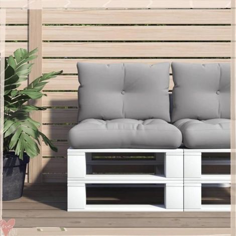 360835 Coussins de palette lot de 2 gris tissu (1/5)