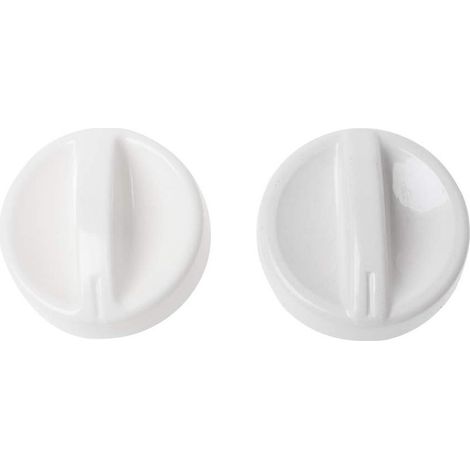 Lot de 2 boutons rotatifs en plastique pour four à micro-ondes, minuterie, comptoir, 1200 W, blanc