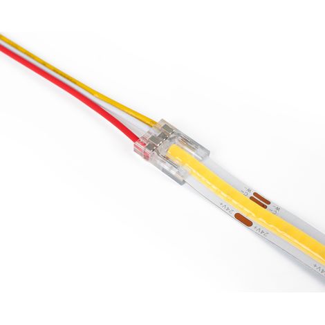 Conector Tira LED COB A Fuente De Alimentación - CCT - 10mm - - Blanco Cálido