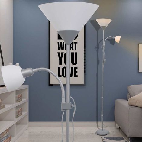 Lampada da Pavimento Grigia vidaXL