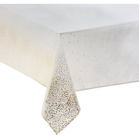 Tovaglia leopardata 140x360cm bianca e oro - Atmosphera créateur d'intérieur