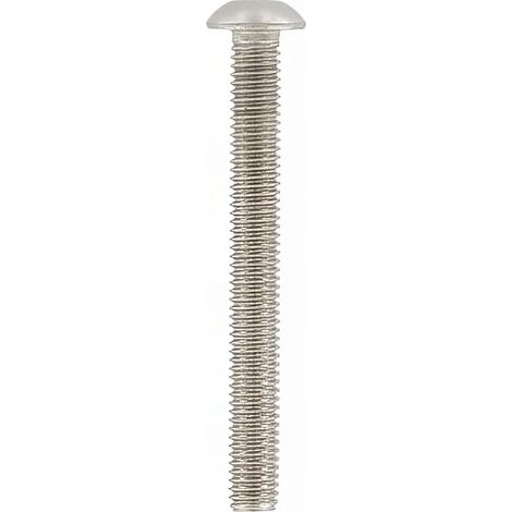 Vis métaux tête bombée 6 pans creux 10 x 20 mm BHC INOX A2 - Boite de 100 pcs - Fixtout BHC10020A2