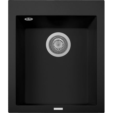 Lavello composito cucina Plados ON4110 una vasca - UG 70 Nero Matt