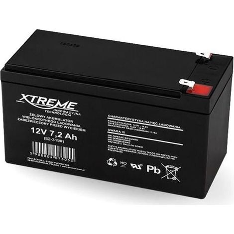 Batterie au gel 12V 7.2Ah voiture moto vehicule sans entretien dans toutes les conditions Xtreme
