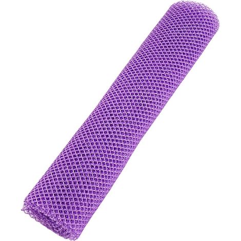 Gant de gommage texturé en nylon, éponge de bain à séchage rapide, pour éliminer les peaux mortes et utiliser au sauna, 30 x 80 cm, violet. (1/4)