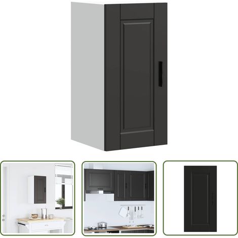 vidaXL Küchen-Hängeschrank Porto Schwarz Holzwerkstoff (1/5)