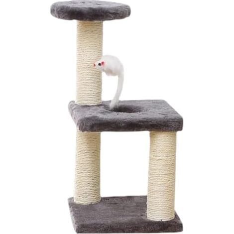 Arbre à chat moderne avec base carrée stable, sans piégeage des miettes (1/5)