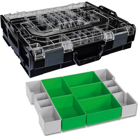 Sortimo Systemkoffer L-Boxx 102 schwarz mit transparentem Deckel + Insetboxen D3 (1/5)