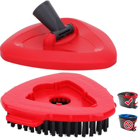 Base de Tête de Serpillère Rotative, Brosse de Récurage Compatible avec Viledao-cedar Turbo 1 Système de Seau à Réservoir, Base de Serpillère Triangulaire s'Adapte à Turbo SamrtEasywring-1 brosse + 1 (1/5)