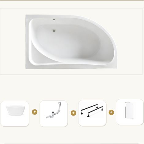 Baignoire CALMA 160x100 gauche sans tablier + RT (1/5)