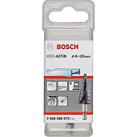 Punzonatrice a scalino HSS-AlTiN, 4 - 20 mm, 4 mm, 70,5 mm, 9 livelli (1/4)