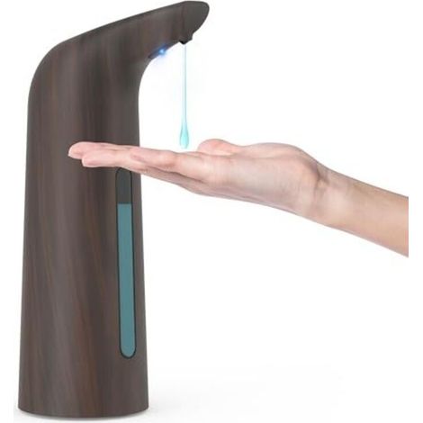 Dispenser di sapone automatico senza contatto con 4 impostazioni regolabili, dispenser di sapone liquido elettrico da banco da 400 ml a batteria con sensore a infrarossi (1/5)