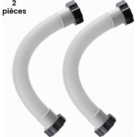 Lot de 2 tuyaux de rechange pour pompe de filtre de piscine de 38 mm, accessoire de tuyau d'interconnexion pour pompe à filtre pour Intex (1/5)
