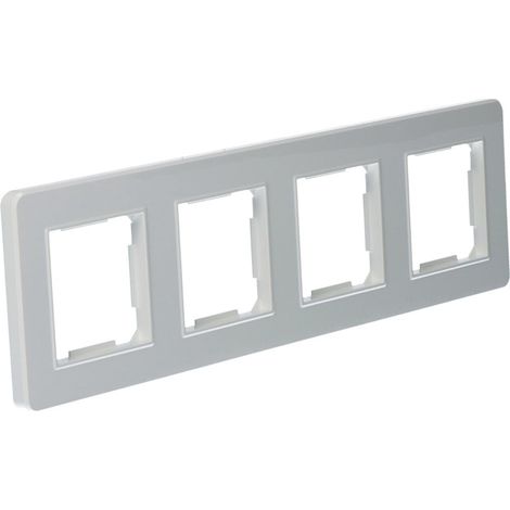 Marco cuádruple, plástico, blanco, gama online (1/4)
