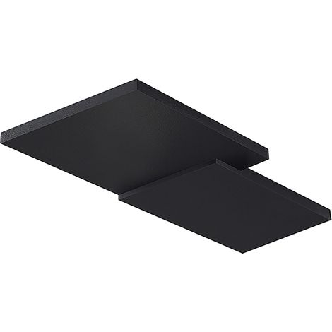Applique LED BEN 27W Lumière Indirecte 2700K 2500lm Aluminium Peint Noir, Design Carré Gradable Coupe de Phase - Groupe Rossini (1/3)