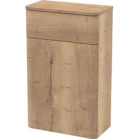 Flashbrook Contemporary Floor Stading WC Unit, 500mm, Autumn Oak