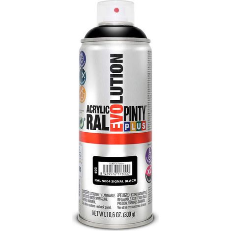 Vernice spray PintyPlus Evolution - RAL 9004 Nero segnale 520cc (1/2)