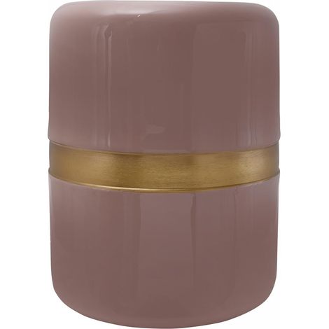 Table basse fait main en fer EPA 36x36 vieux rose (1/4)