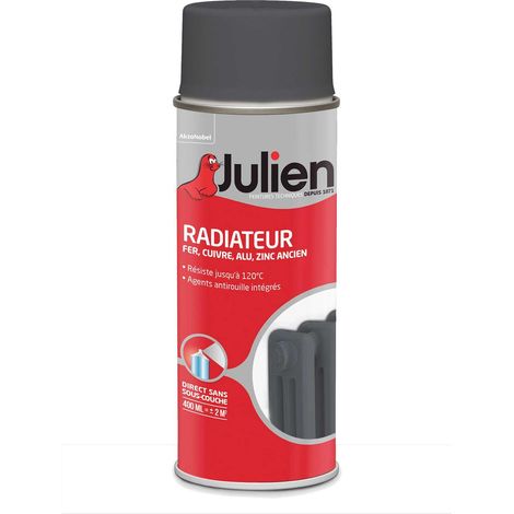 Peinture aérosol pour Radiateur - Satin Poivre - 400 ml - Julien