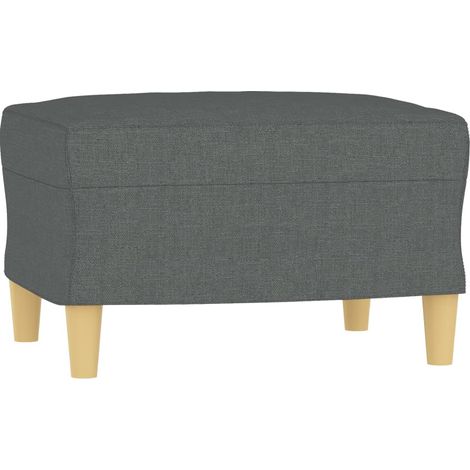 Sgabello terminale poggiapiedi 60 x 50 x 41 cm tessuto grigio DEC030302