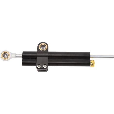 Jeffergarden Stabilisateur d'amortisseur de direction de moto réglable pour améliorer la stabilité et améliorer la sécurité moto universelle noire (1/5)