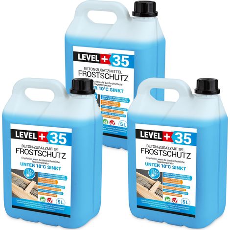 LEVEL+ Plastifizierer Beton-Zusatzmittel Frostschutz Betonzusatz L+35 - 15L