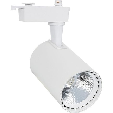 Foco Carril LED Monofásico 30W Bron Blanco 4000K Blanco Neutro