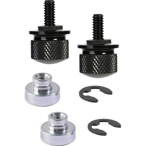 Vis de Selle de Moto,Jeu D'écrous de Boulons de Fixation de Siège de Moto en Aluminium,Convient à la Plupart des Motos et Autres Modèles avec Filetage 1/4"-20 Sont Largement Utilisés (Noir) (1/5)