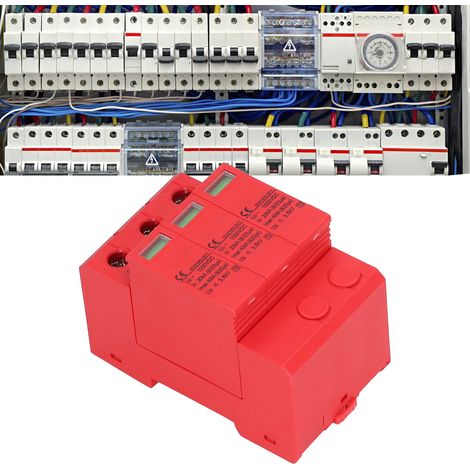 Parafoudre photovoltaïque rouge SGSP-40 CC 1000 V / 40 kV triphasé (1/5)