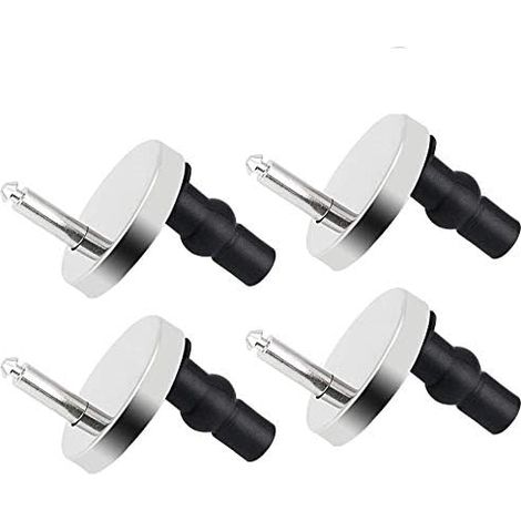 Vis De Fixation Pour Siege De Toilette - Acier Inoxydable Et Caoutchouc - Montage Par Le Haut - Convient Trou 14-16 Mm - Lot De 4 (1/5)
