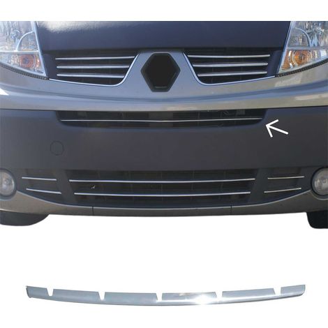 Garniture de Diffuseur Pare-chocs Avant Compatible avec Renault Master III 2010 à 2024, Garniture Baguette de Calandre en Acier Inoxydable Argent (1/5)