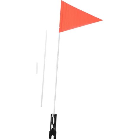 Mât de Drapeau pour Vélo Rouge Réglable avec Mât de Robuste et Imperméable pour Sécurité des Garçon Fille à Vélo (1/5)