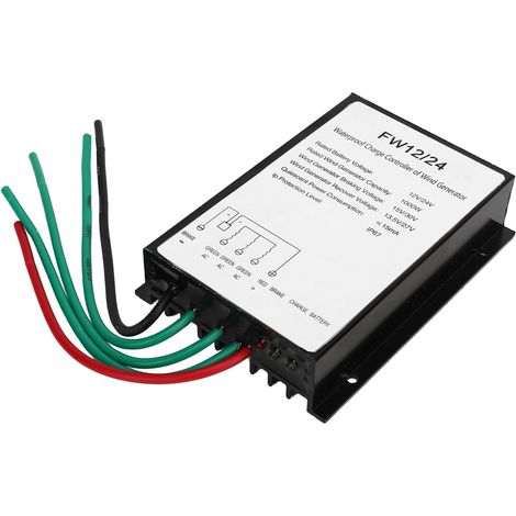 Contrôleur de charge éolienne 12 V 24 V 1000 W IP67 avec affichage LED PWM MCT pour système de générateur solaire hybride éolien (1/5)