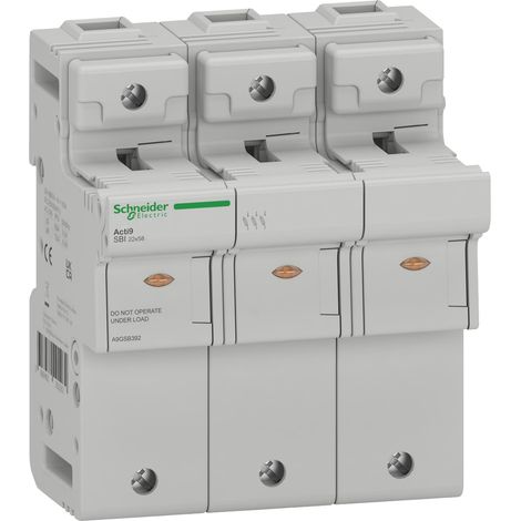 Sezionatore Acti9 SBI, 3P, 125 A, per fusibile 22 x 58 mm - A9GSB392