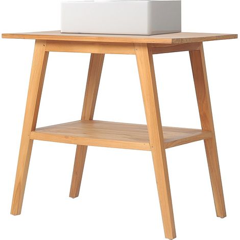 Meuble de salle de bain en teck avec simple vasque - 80 cm - BOBOTSARI
