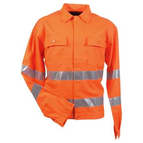 HOCHSICHTBARER GERIPPTER SAMT-REISSVERSCHLUSSJACKE GR. XXL