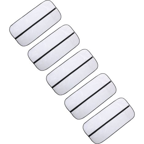 Lot de 5 housses pour vêtements suspendus 60x120 cm plastique transparent fermeture éclair anti-poussière angles arrondis pour chemises vestes pulls costumes (1/5)