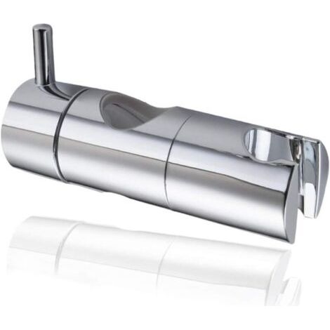 Support Pommeau Douchette, Accroche Douche à Main Ventouse, Fixation Pommeau Douche Mural, Curseur Douche Universel Remplaçable Curseur (22mm, Argent)