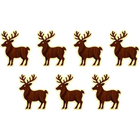 New Christmas wooden snowman wall decoration with LED backlight - Style F - 7pcs